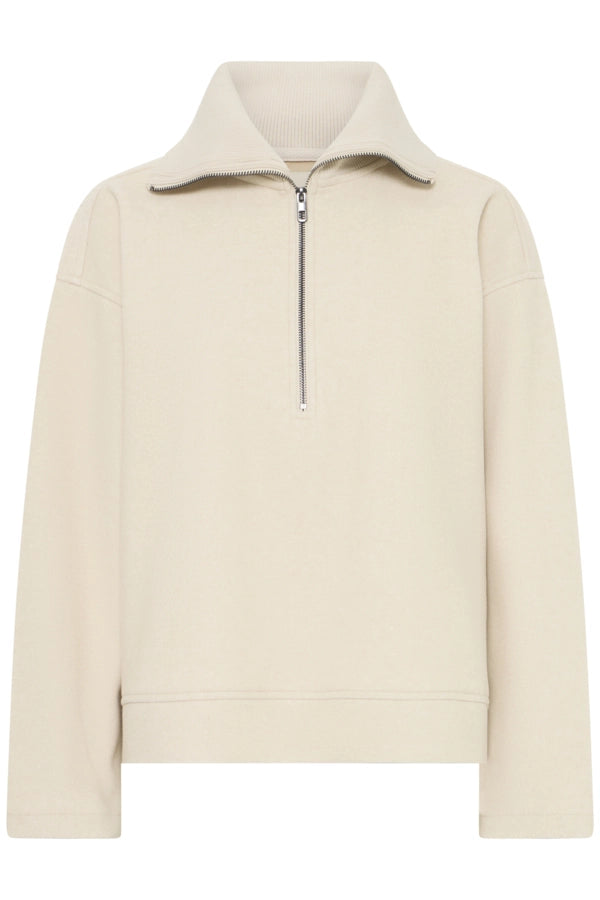 1/4 Sweat Zip - Oatmeal Melange