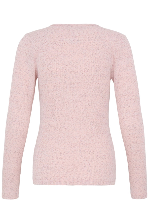 Speckled Long Sleeve Top - Silver Pink Melange