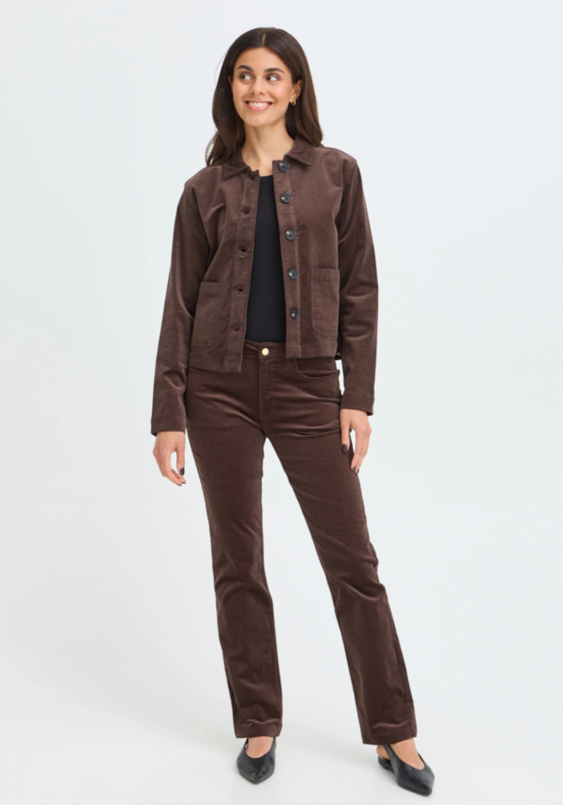 Straight Regular Trousers - Hot Fudge