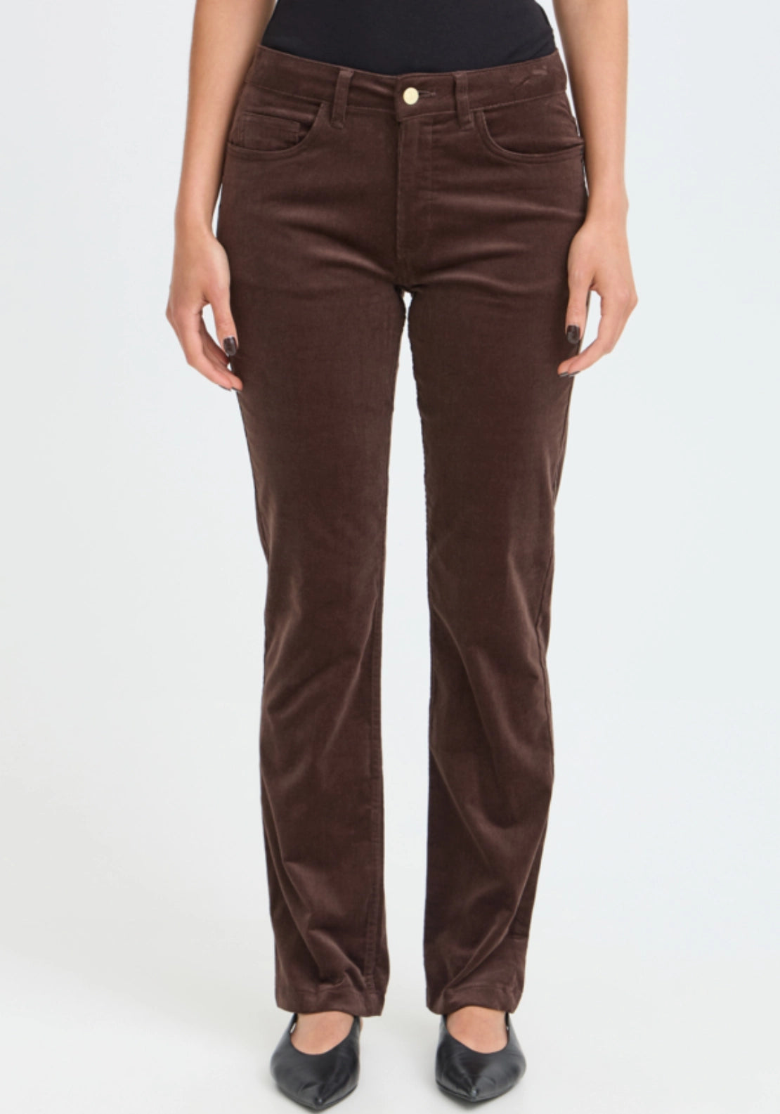 Straight Regular Trousers - Hot Fudge