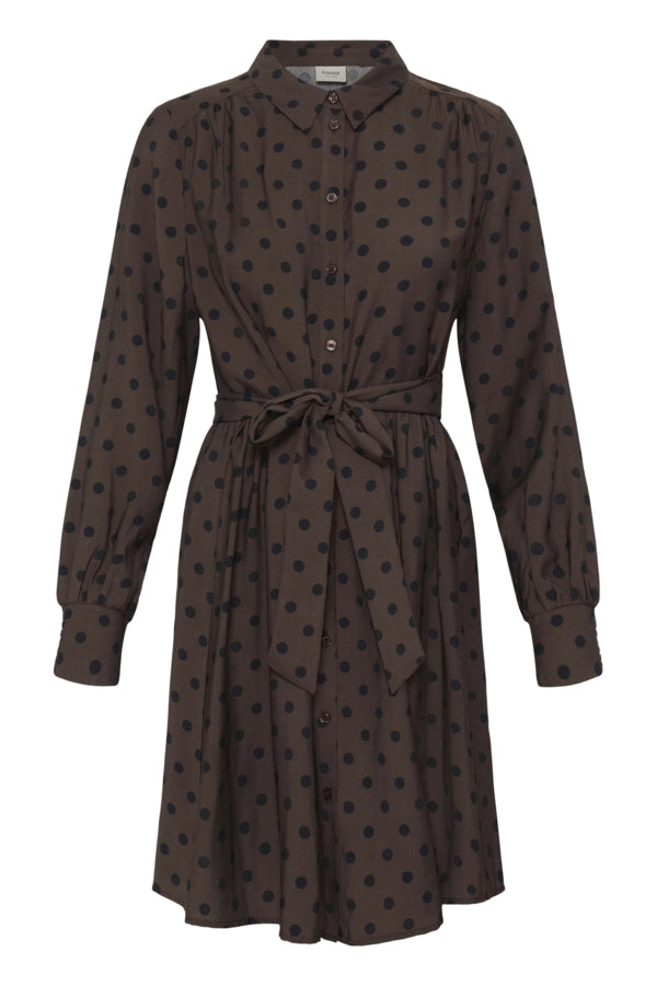Polka Dot Shirt Dress - Hot Fudge Dotty
