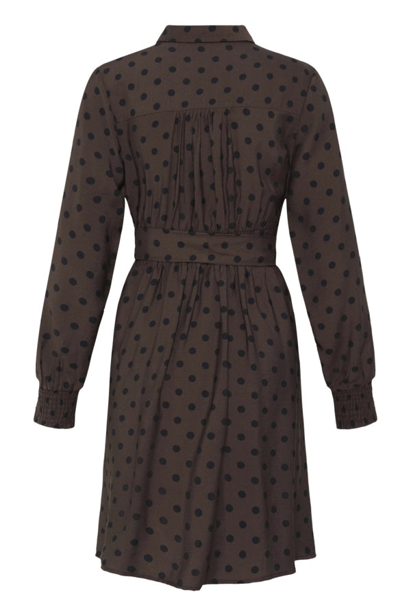 Polka Dot Shirt Dress - Hot Fudge Dotty
