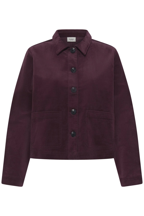Collared Short Jacket - Red