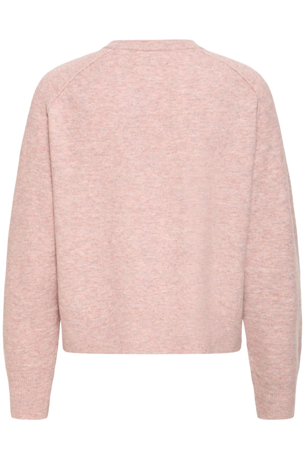 Shoulder Seam Pullover - Silver Pink Melange