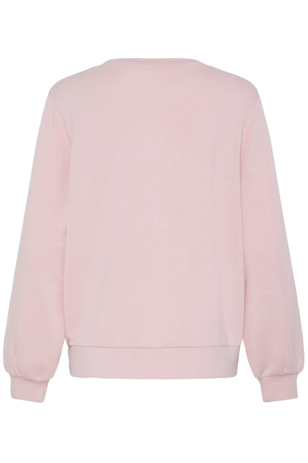 Graphic Print Pullover - Rose Shadow Text