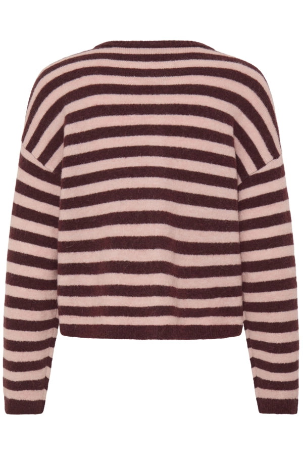 Striped Knit Cardigan - Port-royal Stripe