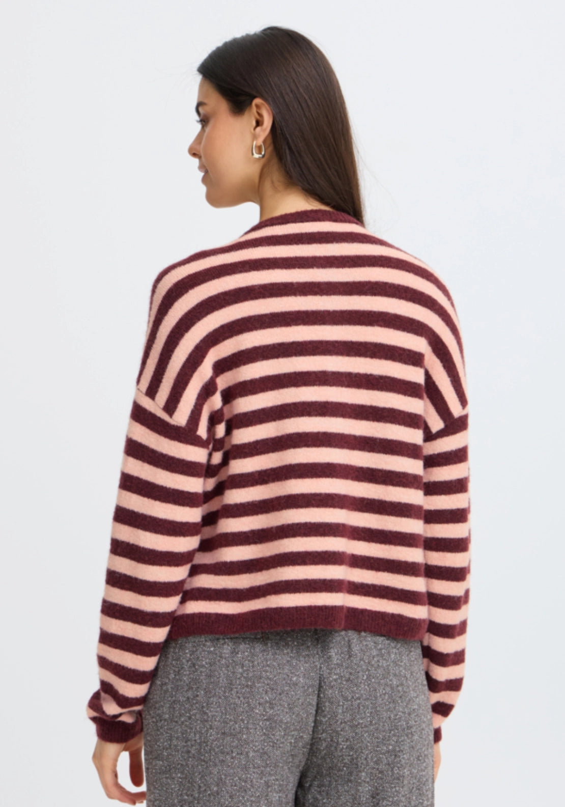 Striped Knit Cardigan - Port-royal Stripe