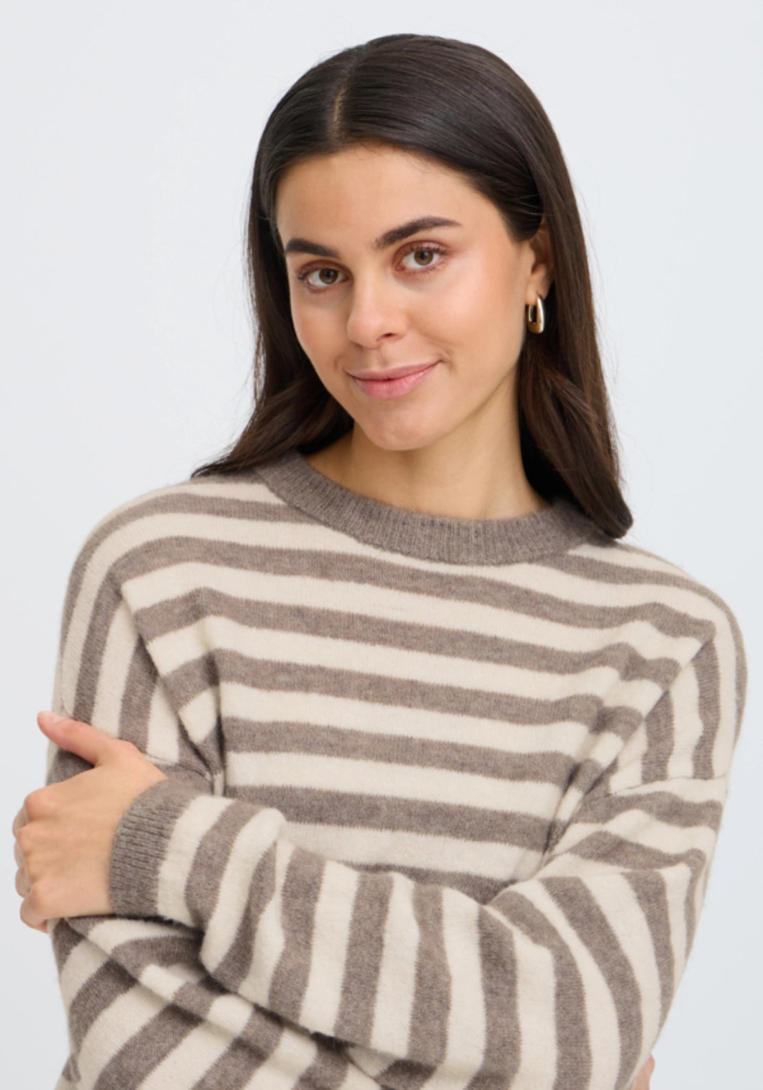 Stripe Knit Pullover - Driftwood Stripe