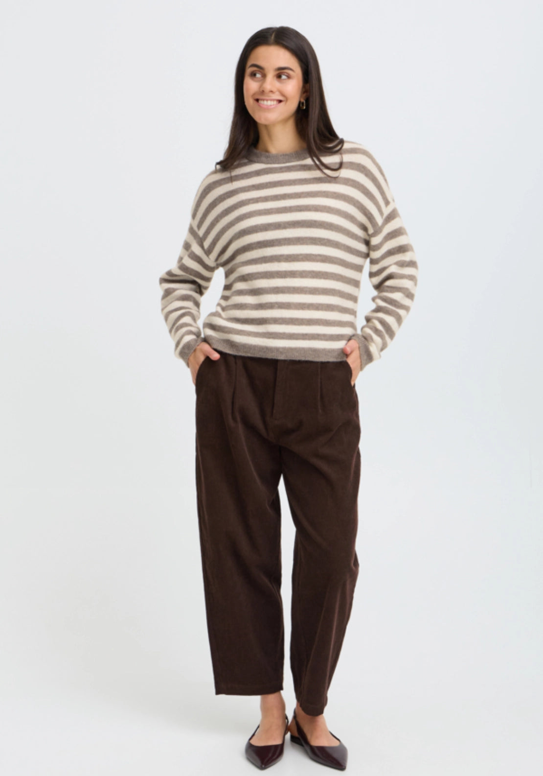 Stripe Knit Pullover - Driftwood Stripe
