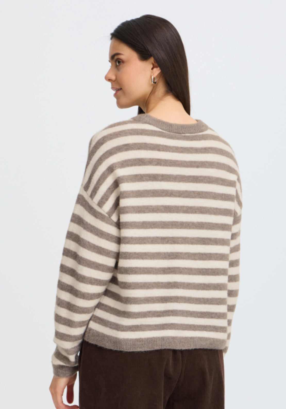 Stripe Knit Pullover - Driftwood Stripe