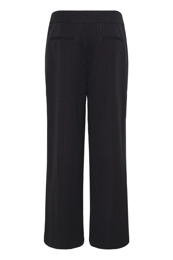Pinstripe Suit Trousers - Black Lurex Stripe