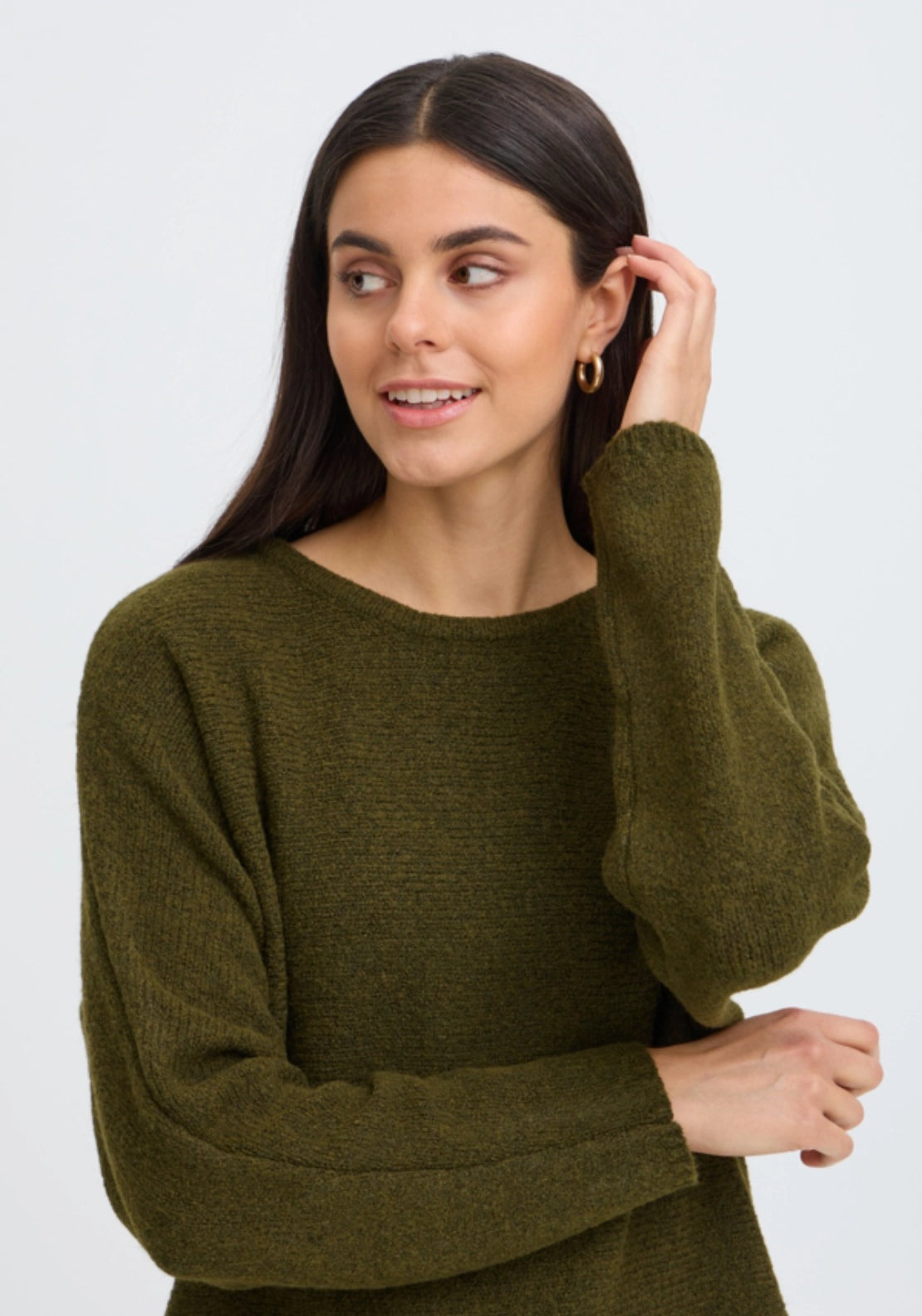 Lightweight Knit Top - Fir Green Melange