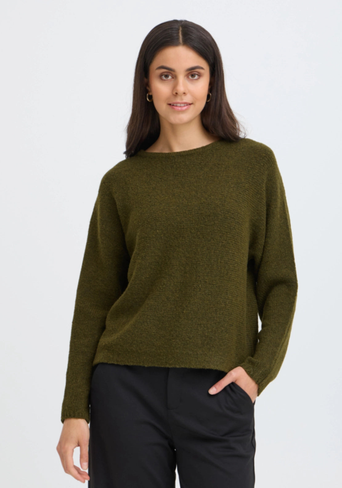 Lightweight Knit Top - Fir Green Melange