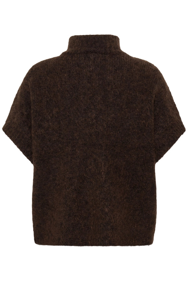 Knit 1/4 Zip - Hot Fudge Melange