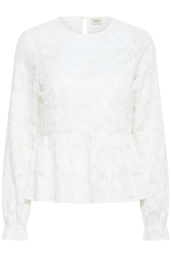 Peplum Lace Top - White