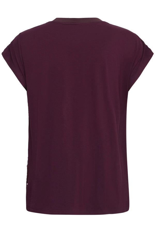 Front Sequin T-Shirt - Red