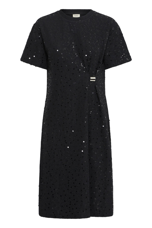 Sequin Cinched Midi Dress - Meteorite