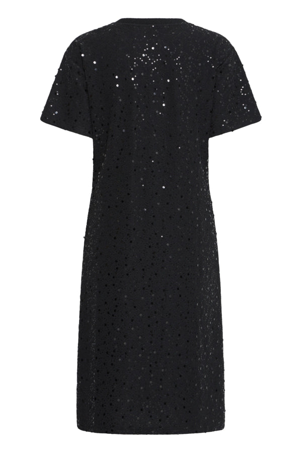 Sequin Cinched Midi Dress - Meteorite