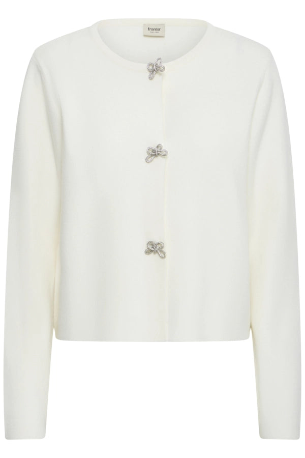 Bow Detail Cardigan - White