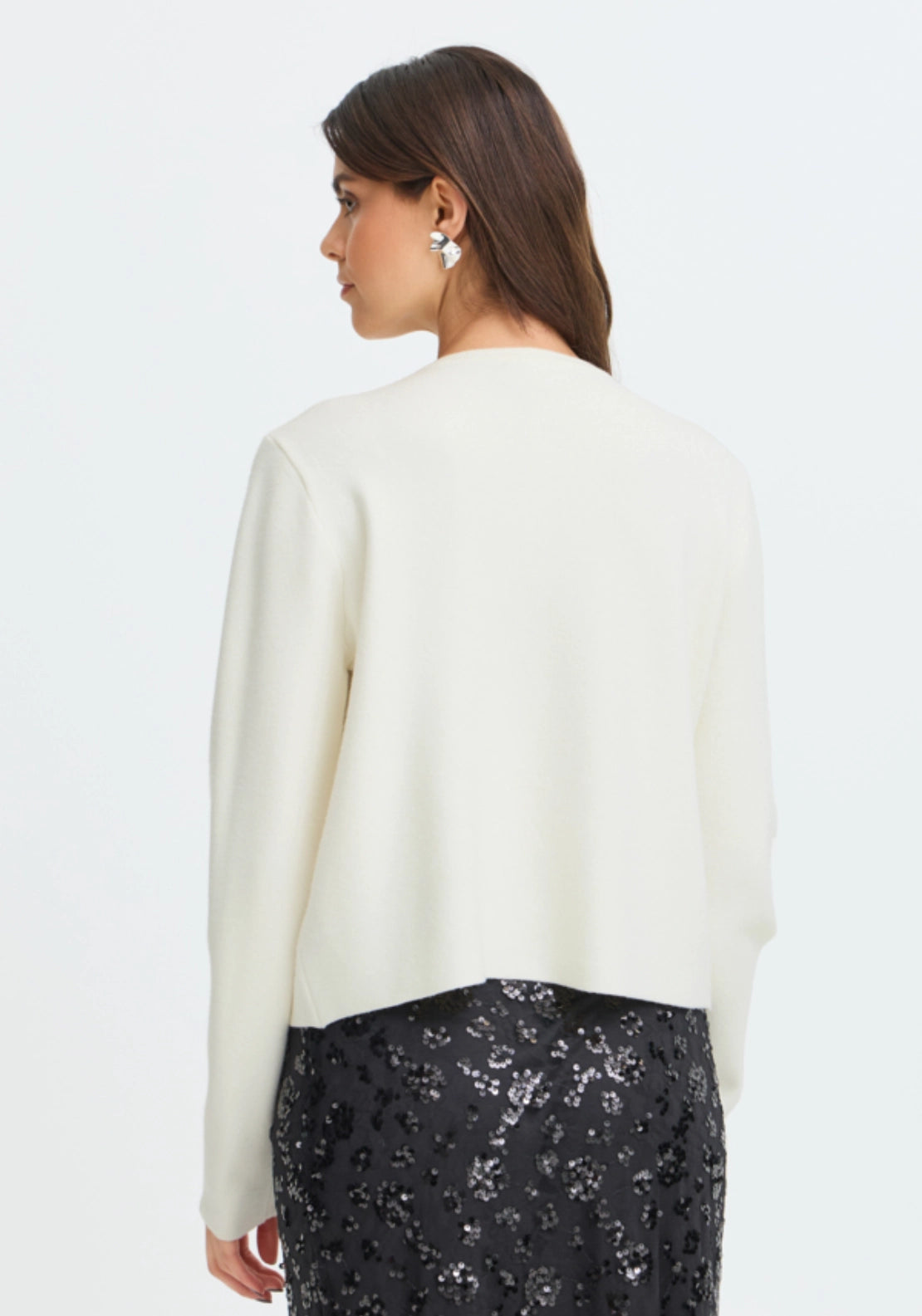 Bow Detail Cardigan - White