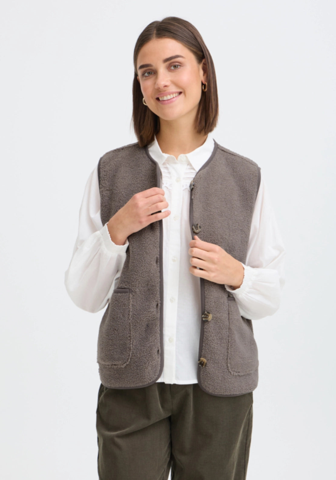 Teddy Waistcoat - Driftwood