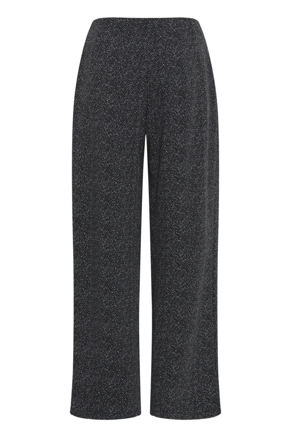 Tweed Inspired Trousers - Black/white
