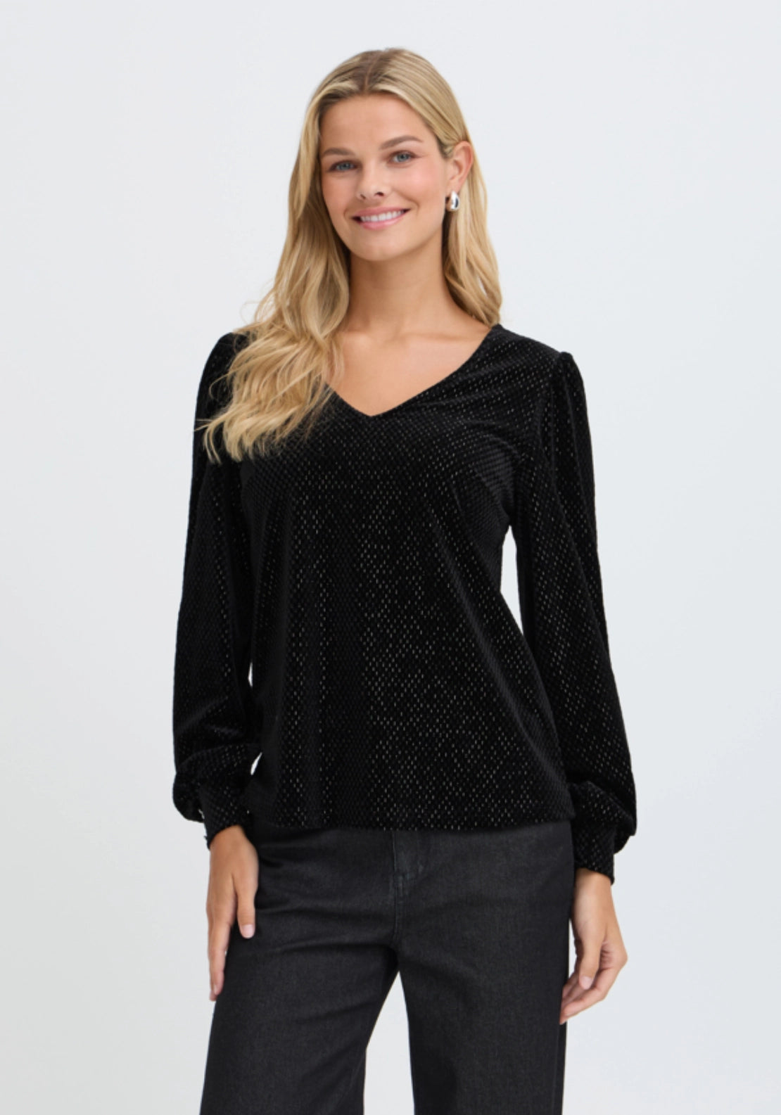 Shining Long Sleeve Top - Meteorite