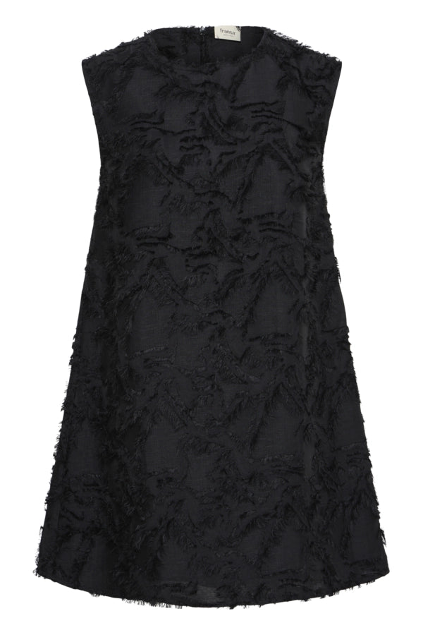 Textured Mini Dress - Meteorite