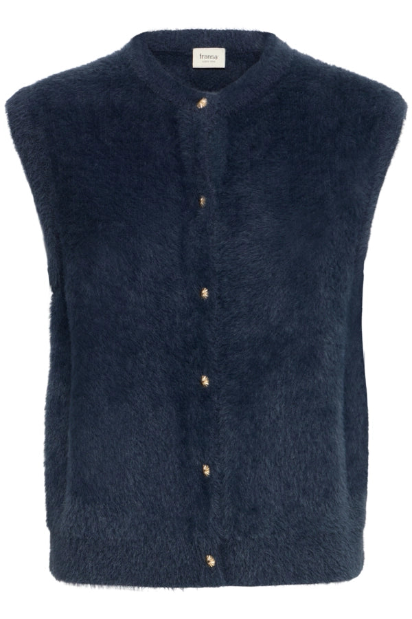 Faux Fur Knit Vest - Salute
