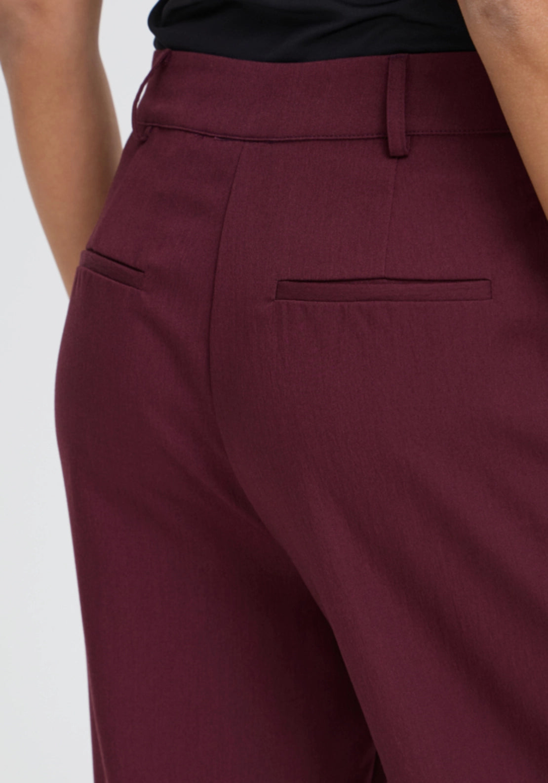 Straight Suit Pants - Red