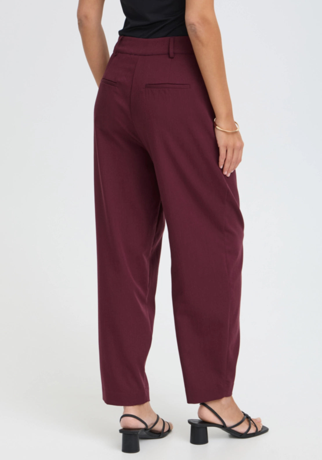 Straight Suit Pants - Red