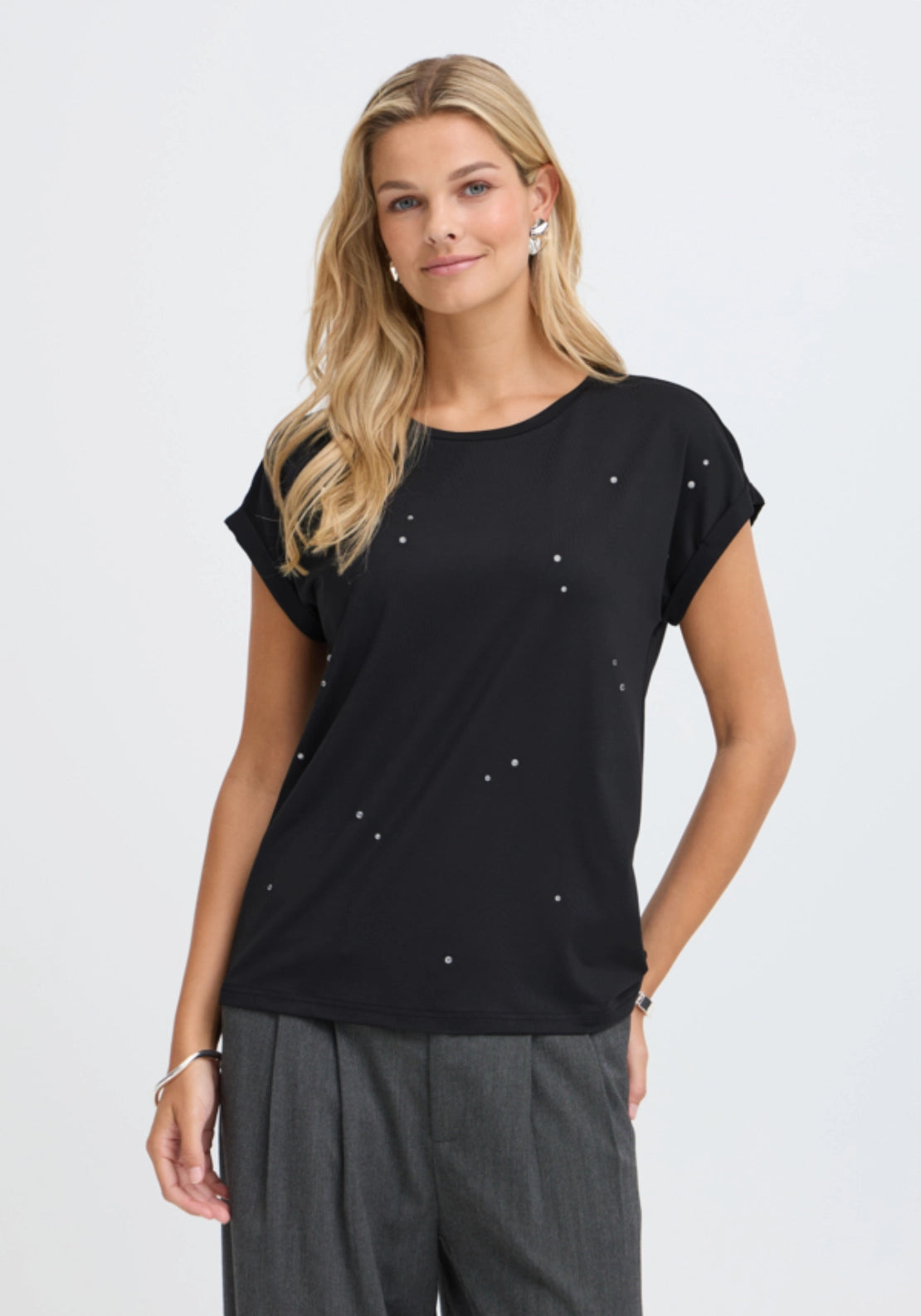 Speckled T-Shirt - Black Stars