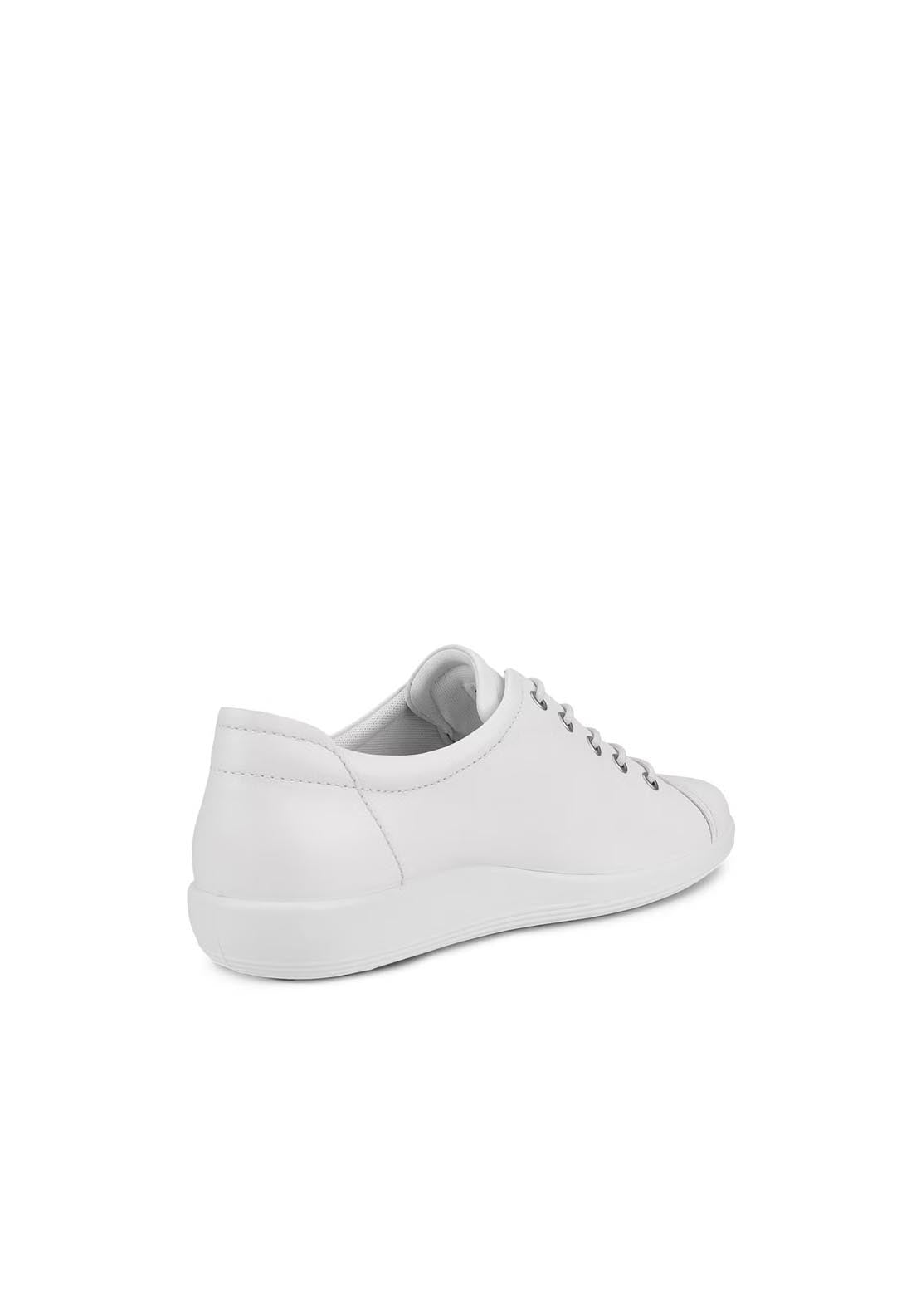 Ecco Soft 2 Casual Lace Shoe - White 2 Shaws Department Stores