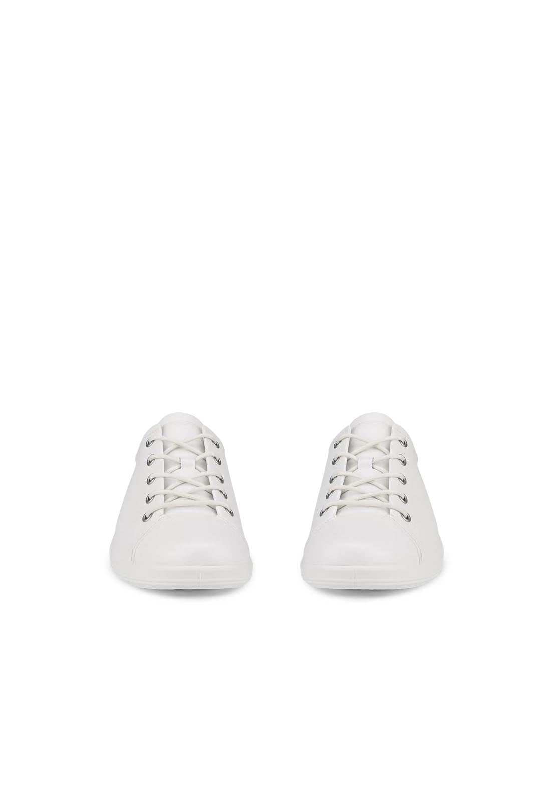 Ecco Soft 2 Casual Lace Shoe - White 4 Shaws Department Stores