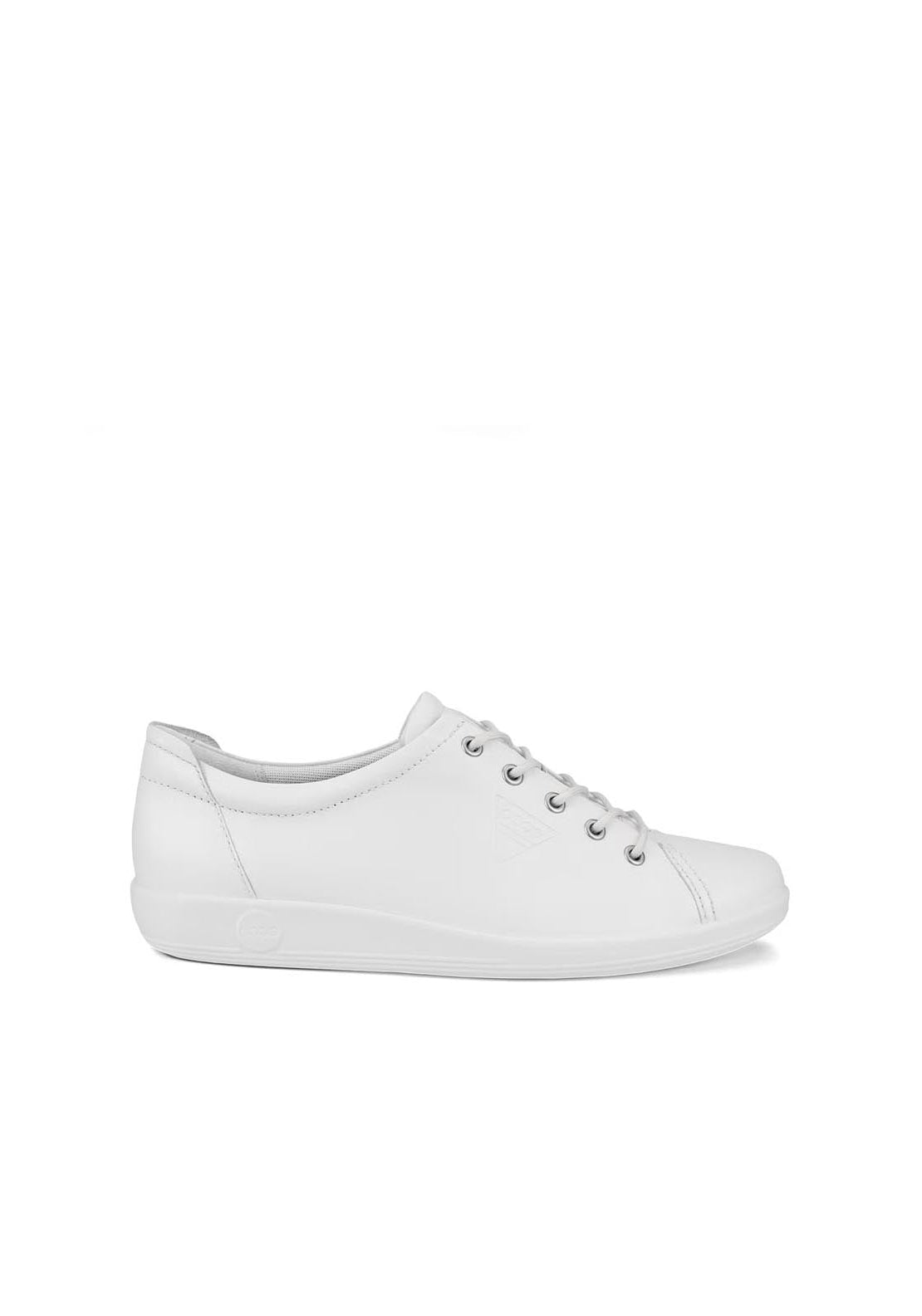 Ecco Soft 2 Casual Lace Shoe - White 1 Shaws Department Stores