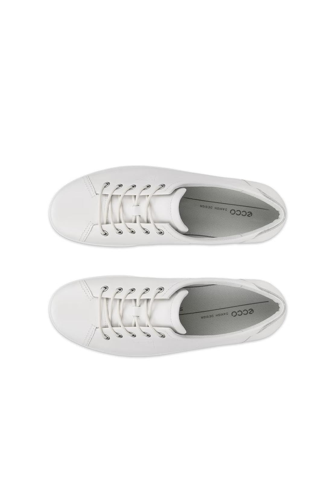 Ecco Soft 2 Casual Lace Shoe - White 5 Shaws Department Stores