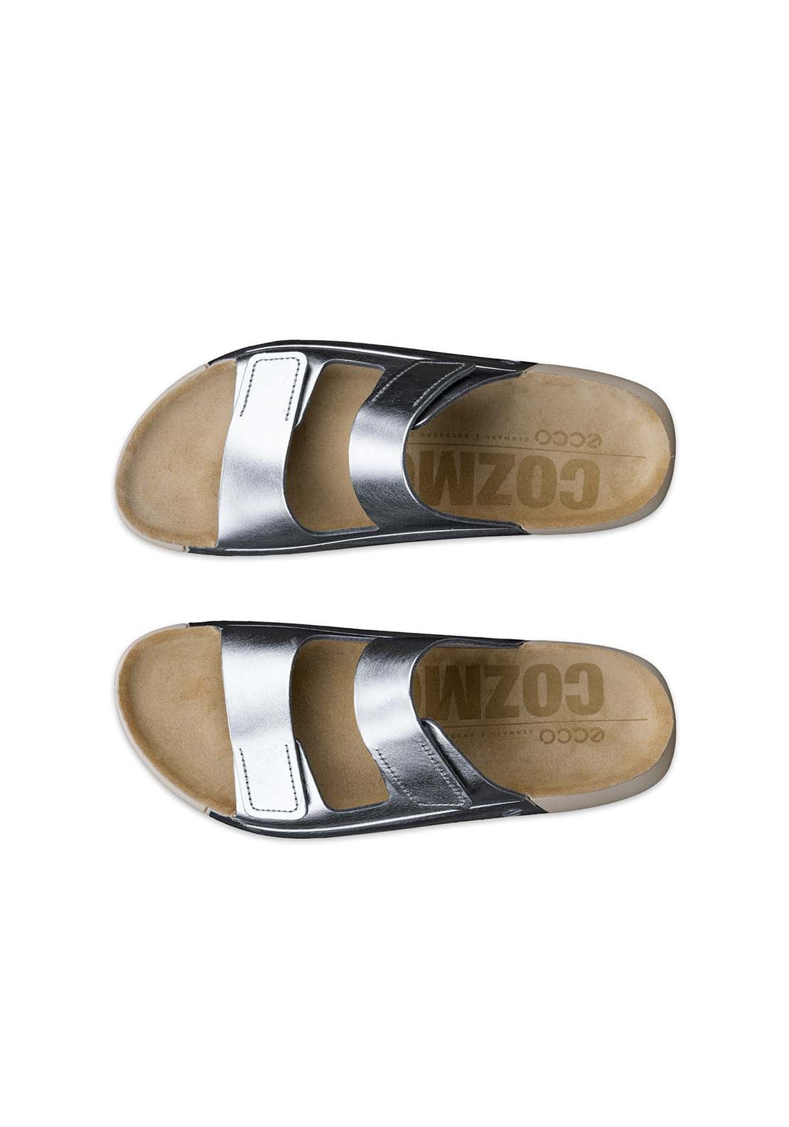 Ecco Cozmo Sandal - Pure Silver 3 Shaws Department Stores