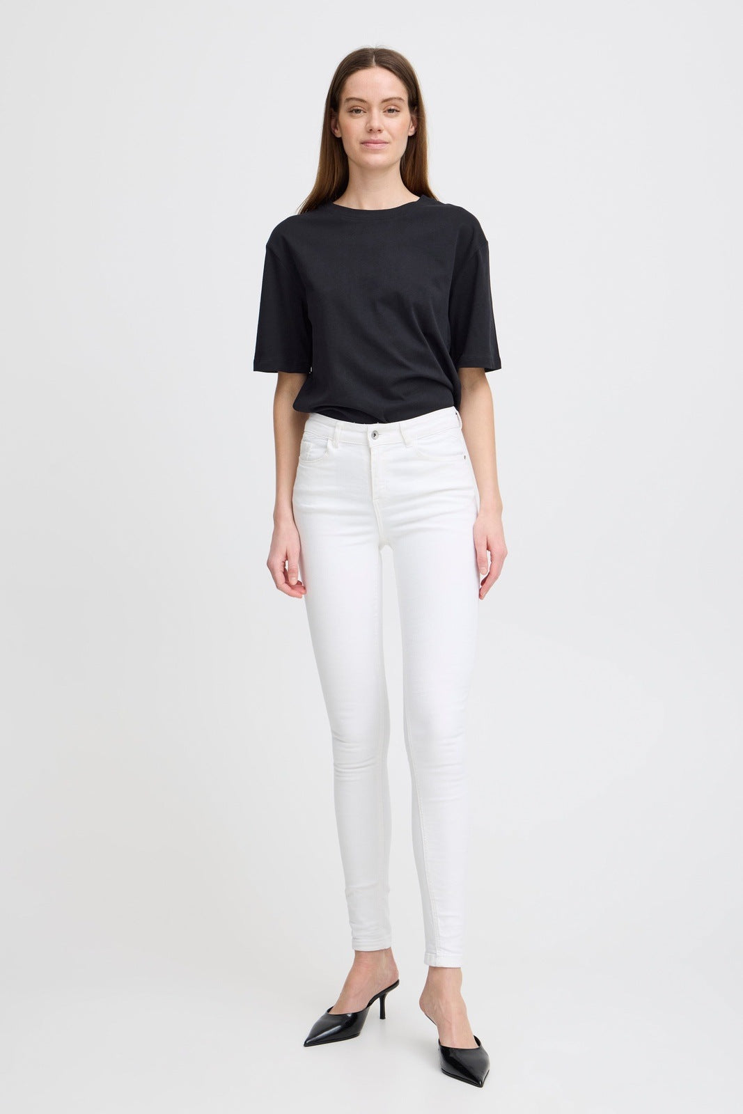 B.young Denim Jeans - White 1 Shaws Department Stores