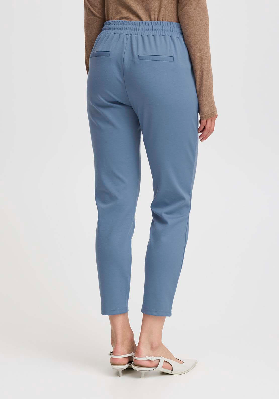 B Young Rizetta Crop Trousers - Blue Horizon 3 Shaws Department Stores