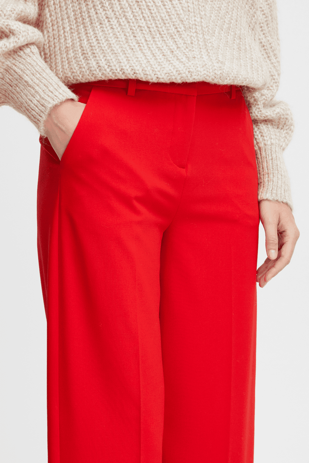 B.young Danta Wide Leg Pant - Red 3 Shaws Department Stores