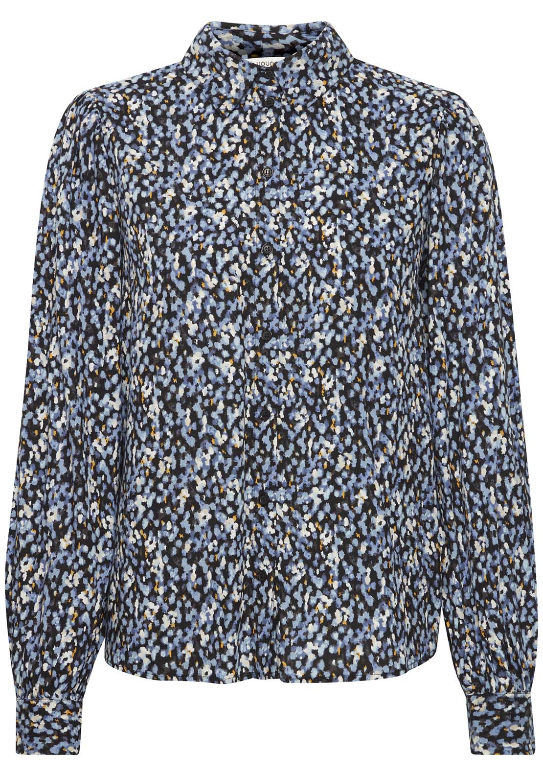 B Young Josa Puff Shirt - Dusty Blue Flower Mix 6 Shaws Department Stores