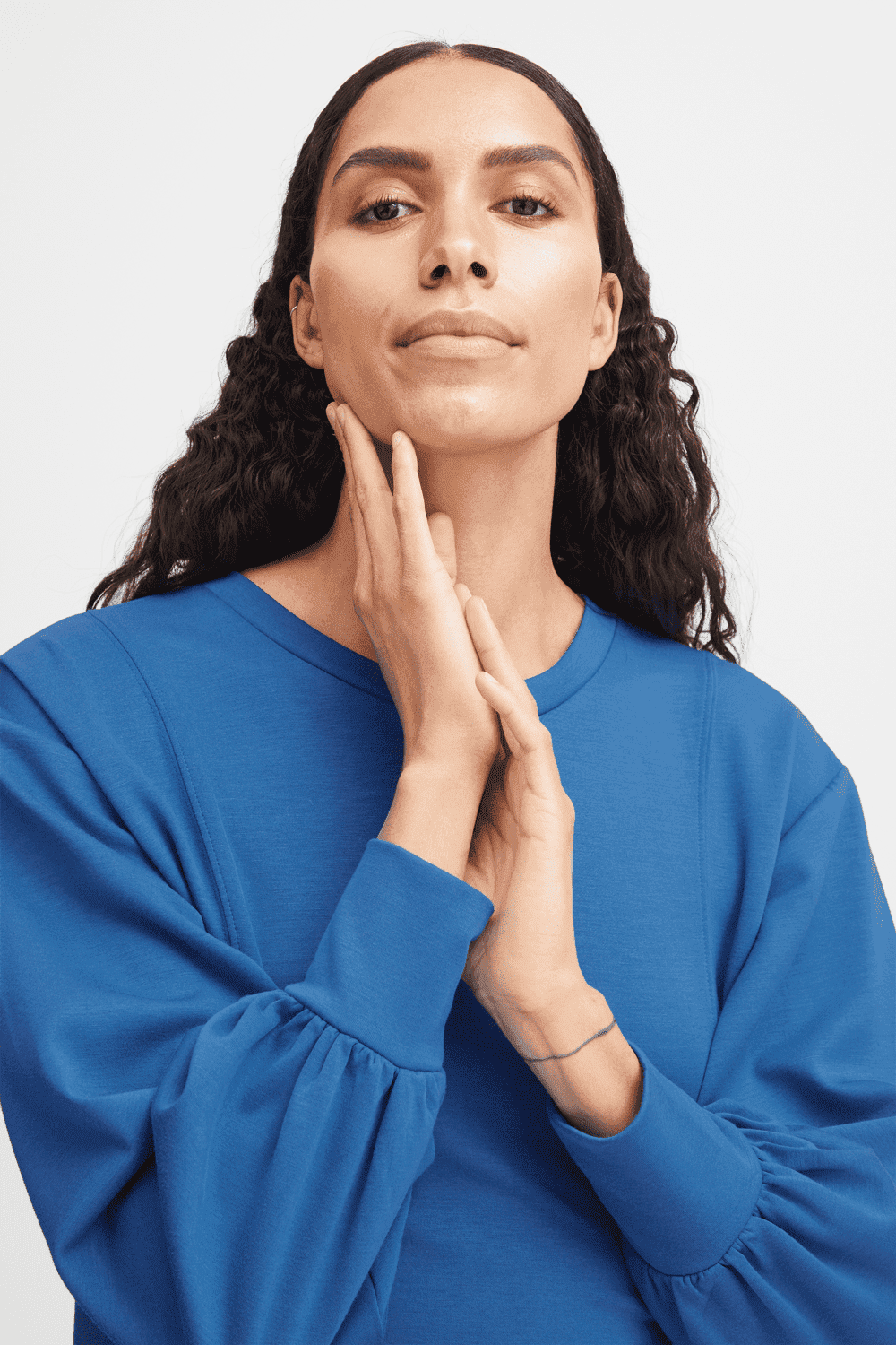 B.young Pusti O-Neck - Blue 2 Shaws Department Stores