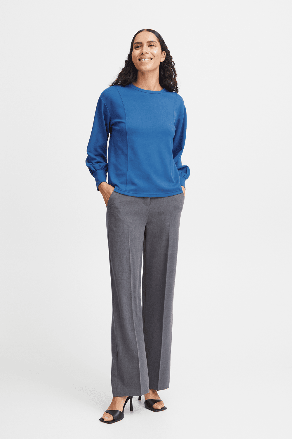 B.young Pusti O-Neck - Blue 4 Shaws Department Stores