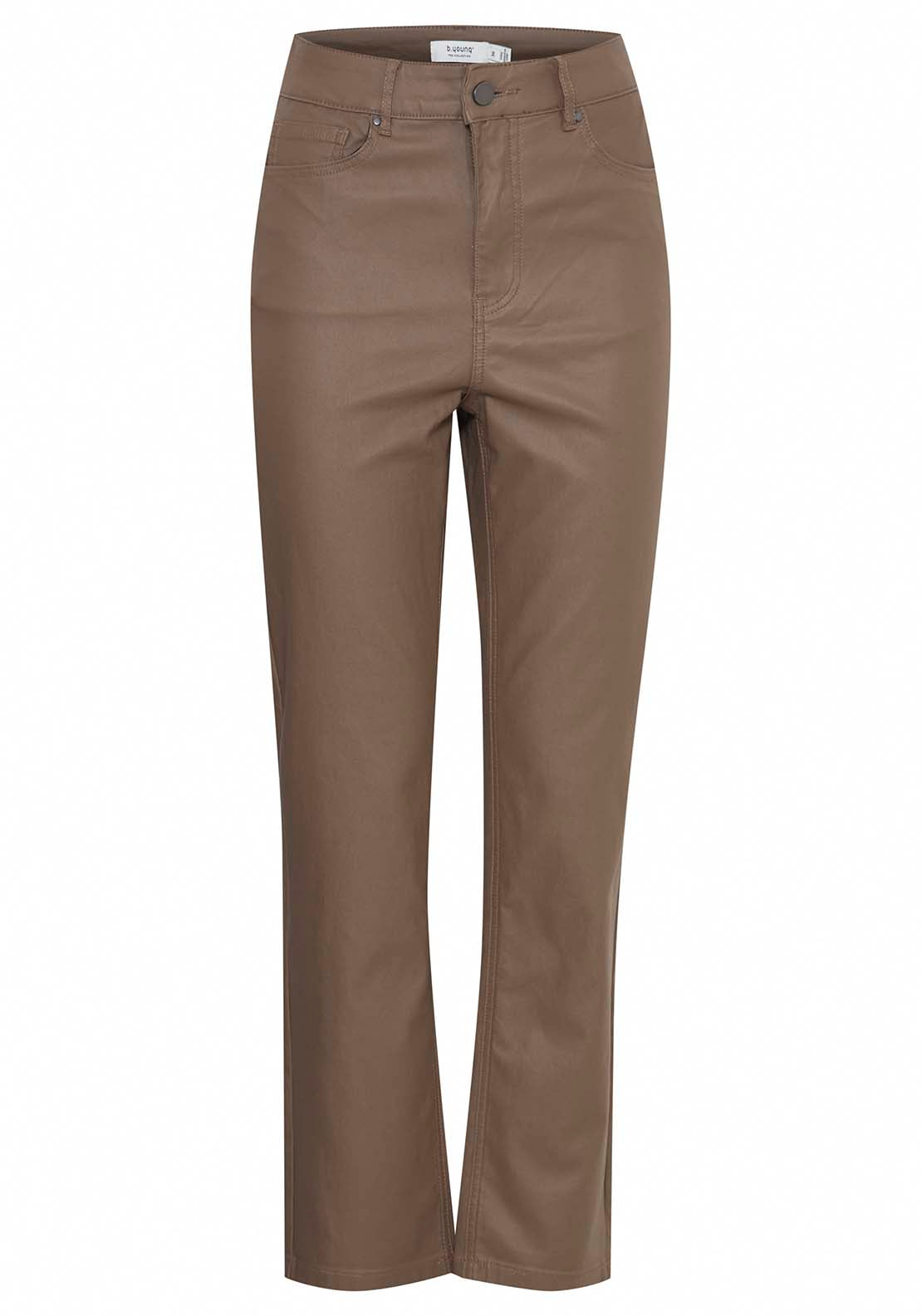 B Young Kiko Casual Trousers - Walnut 6 Shaws Department Stores