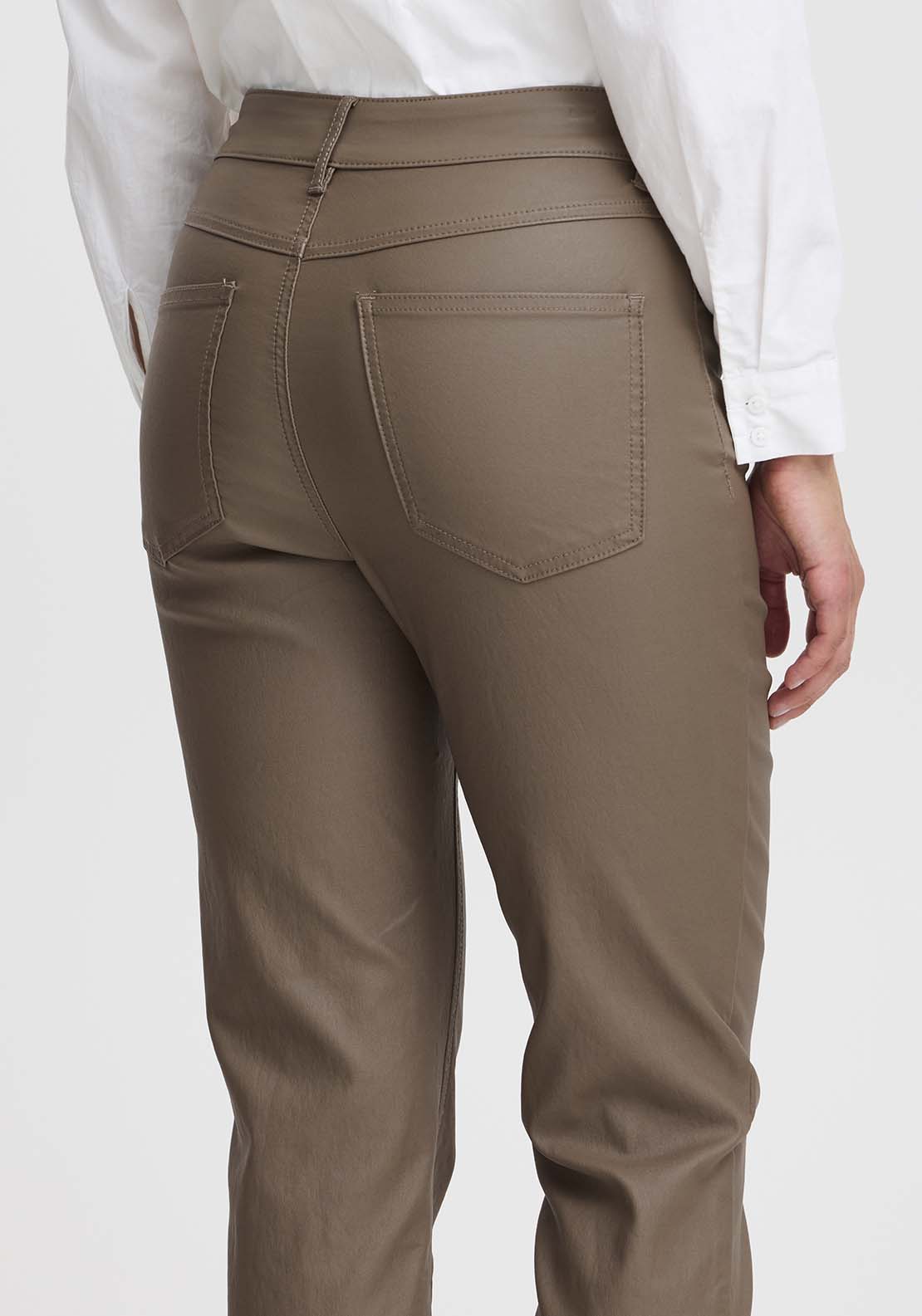 B Young Kiko Casual Trousers - Walnut 5 Shaws Department Stores