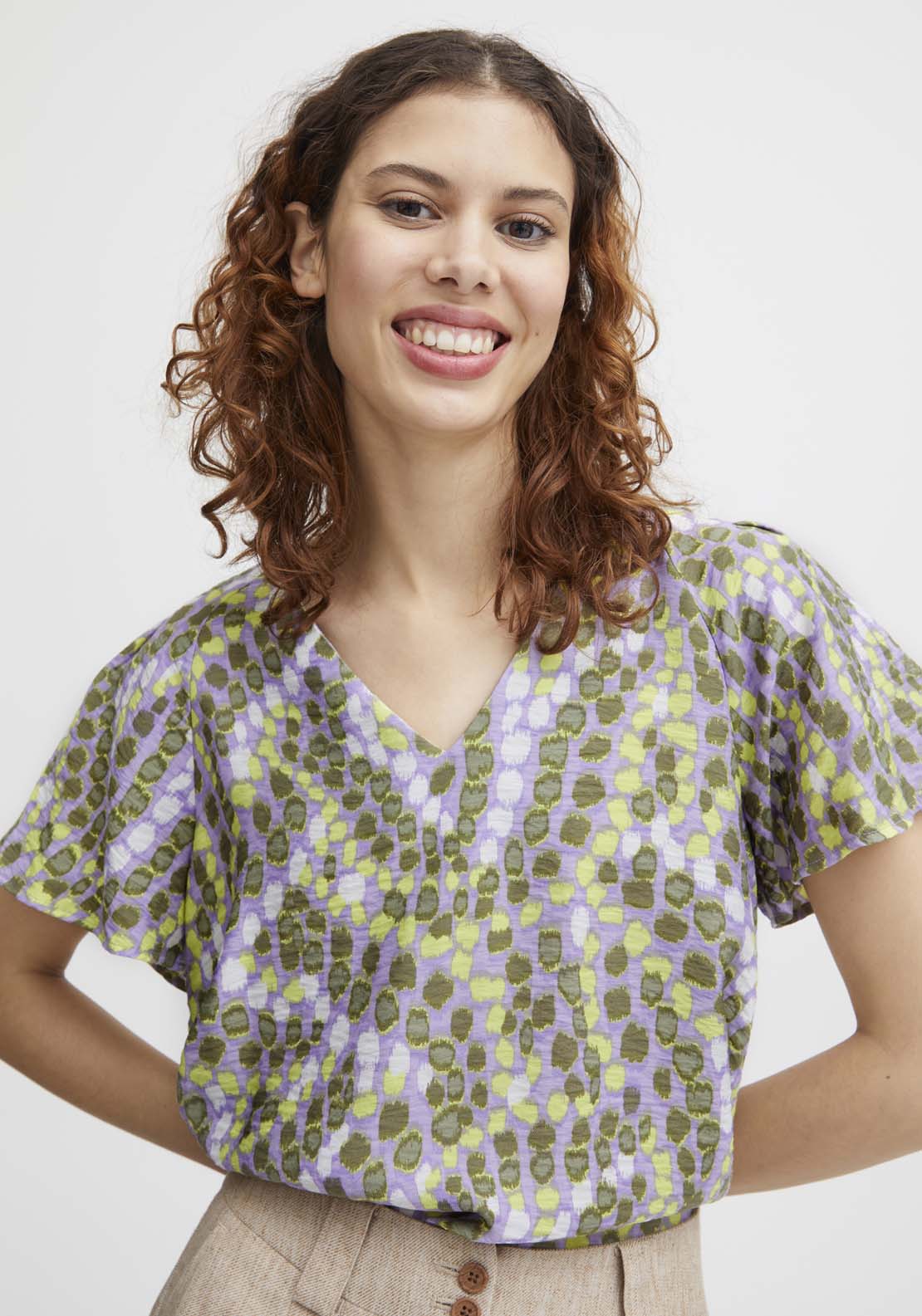 B.young Short Sleeve Blouse 2 Shaws Department Stores