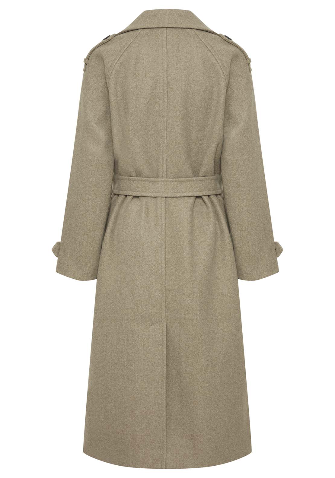 B Young Cilia Long Sleeve Trench Coat - Sepia Tint Melange 8 Shaws Department Stores