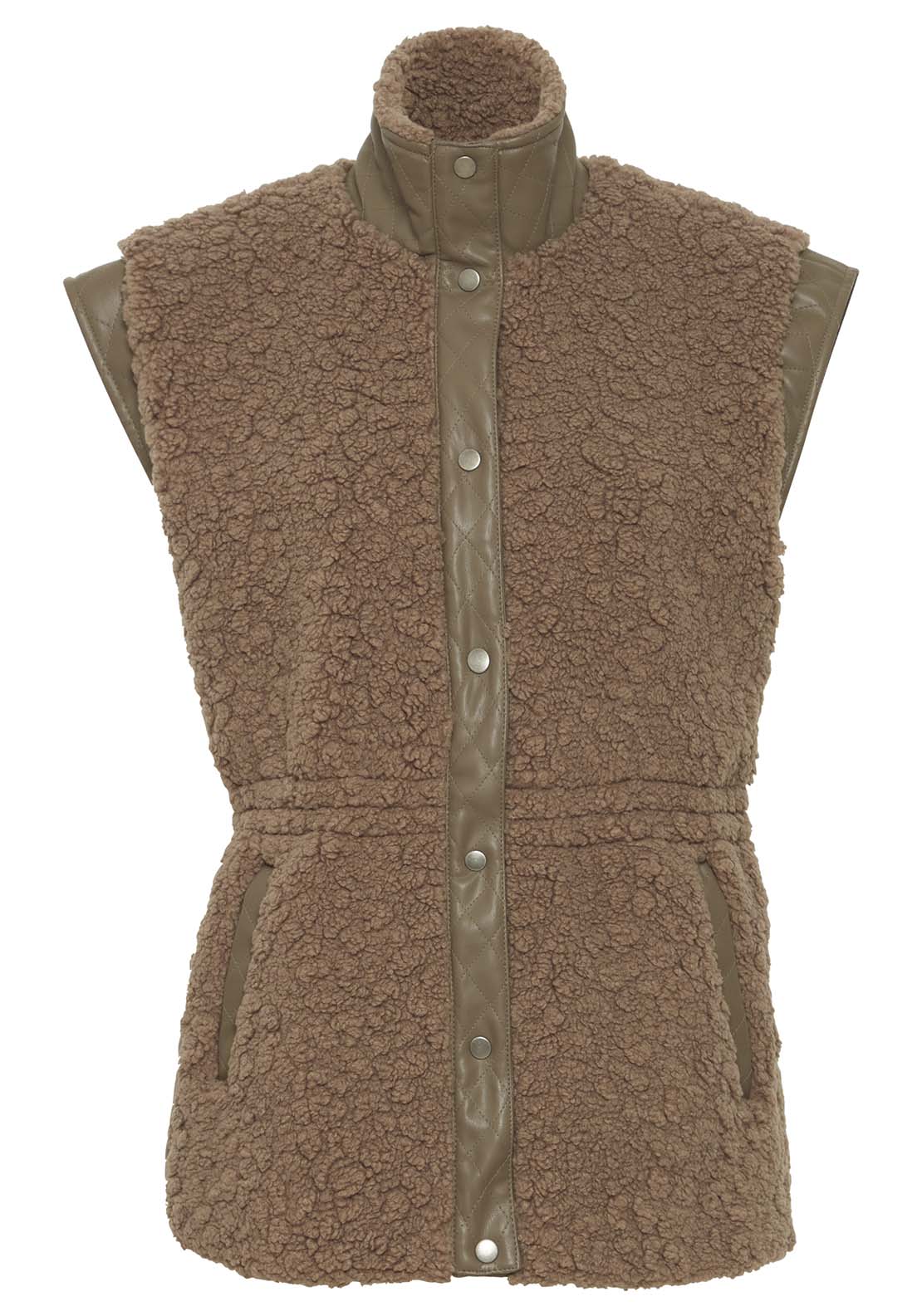 B Young Anamaj Waistcoat - Walnut 6 Shaws Department Stores