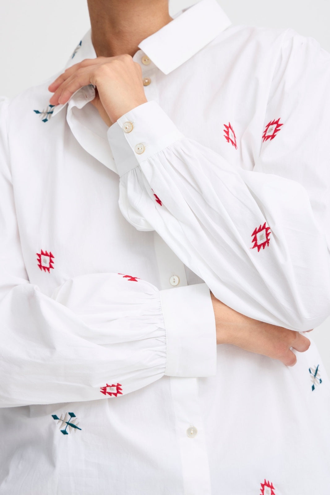B Young Icia Long Sleeve Shirt - Sea Moss Mix 2 Shaws Department Stores