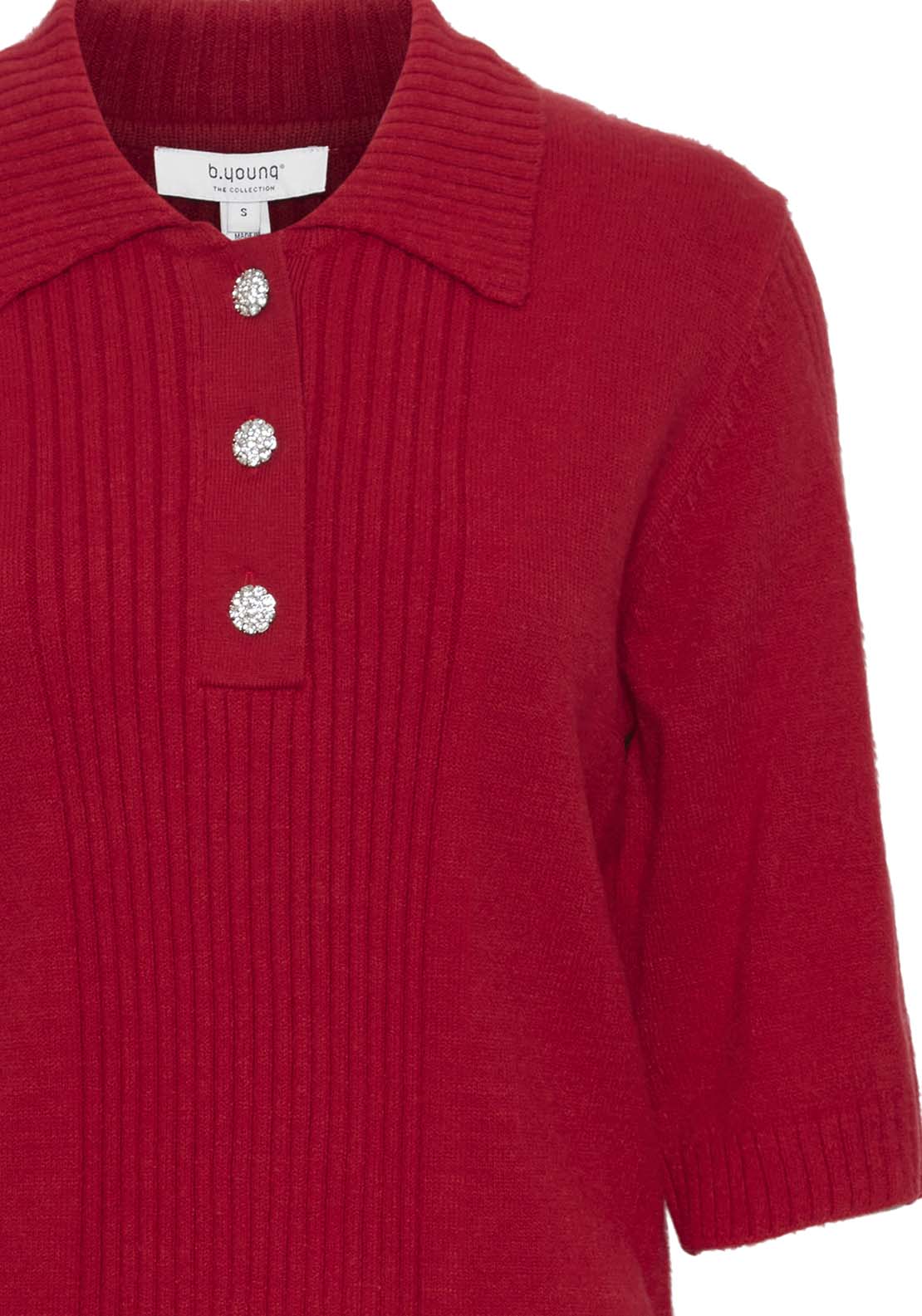 B Young Manina Polo Jumper - Scarlet Sage 2 Shaws Department Stores